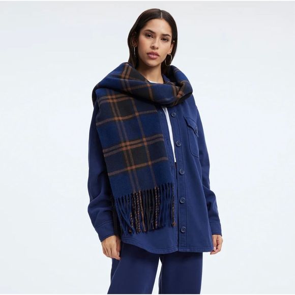 Good American Fleece Jacket in Blue Rinse Size 00/0 - Picture 7 of 14